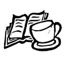 Book and Teacup Logo